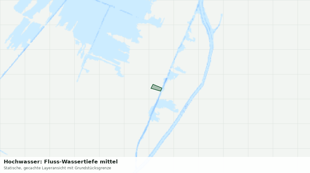 Statische Kartenansicht: Hochwasser: Fluss-Wassertiefe mittel