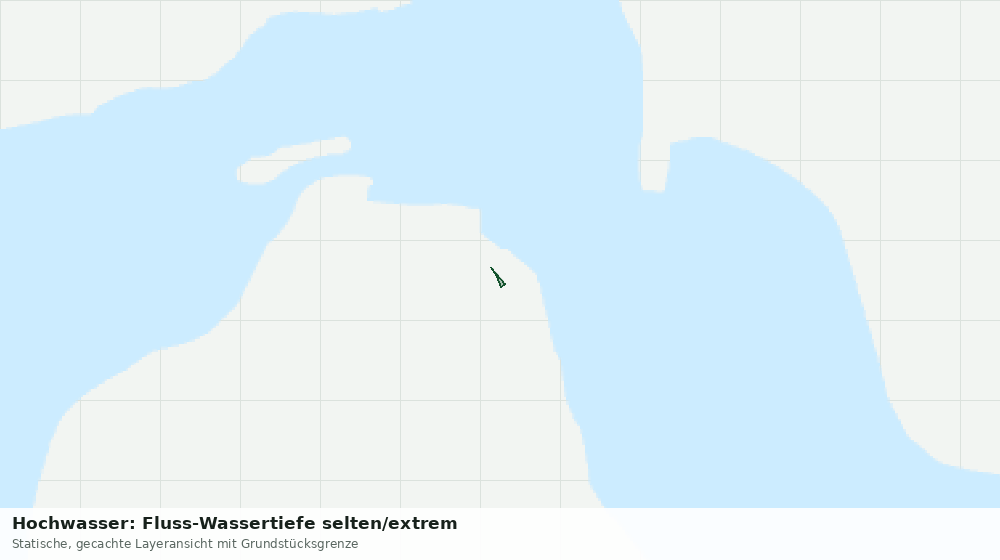 Statische Kartenansicht: Hochwasser: Fluss-Wassertiefe selten/extrem