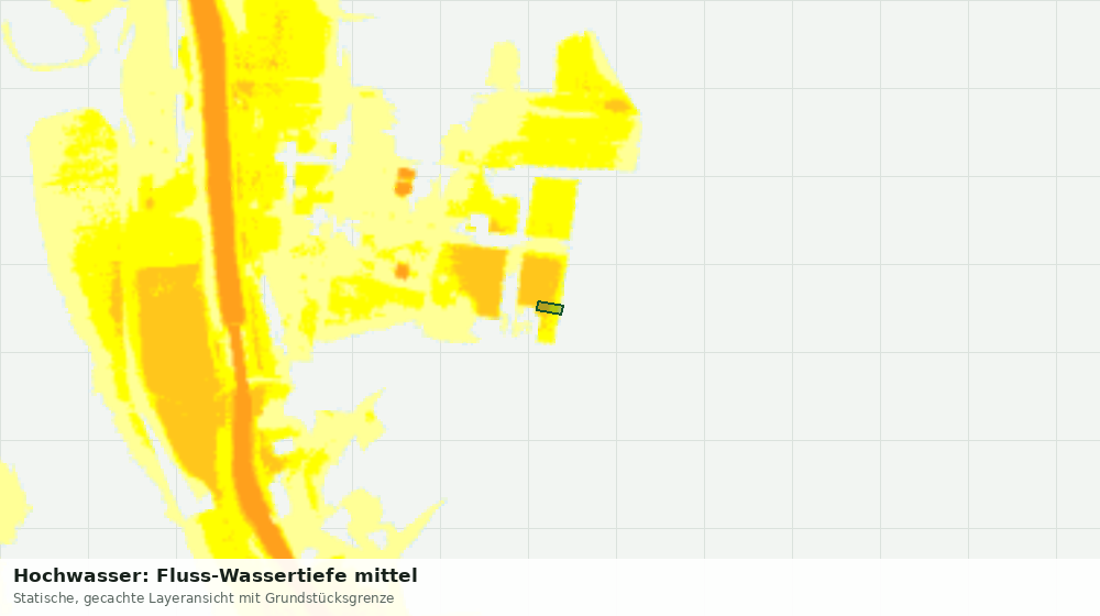 Statische Kartenansicht: Hochwasser: Fluss-Wassertiefe mittel
