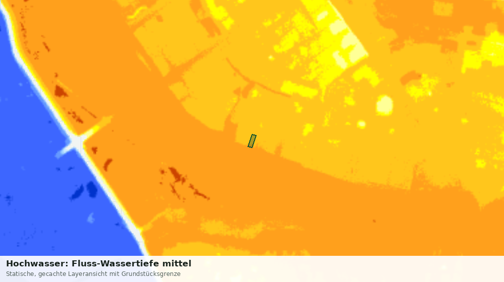 Statische Kartenansicht: Hochwasser: Fluss-Wassertiefe mittel