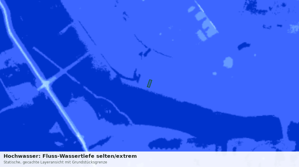 Statische Kartenansicht: Hochwasser: Fluss-Wassertiefe selten/extrem