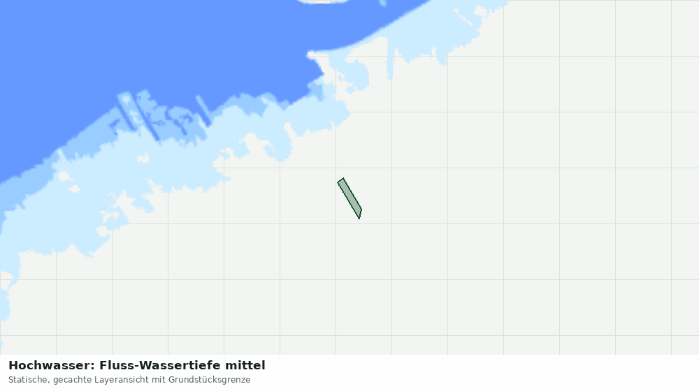 Statische Kartenansicht: Hochwasser: Fluss-Wassertiefe mittel