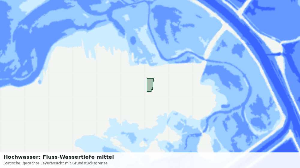 Statische Kartenansicht: Hochwasser: Fluss-Wassertiefe mittel