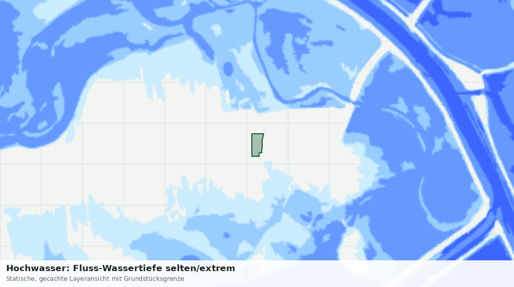 Statische Kartenansicht: Hochwasser: Fluss-Wassertiefe selten/extrem