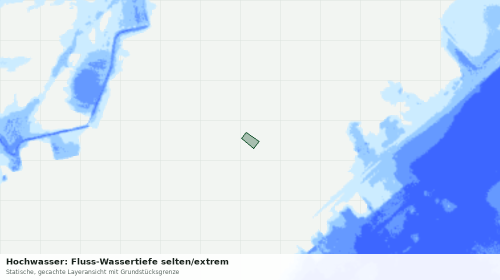 Statische Kartenansicht: Hochwasser: Fluss-Wassertiefe selten/extrem