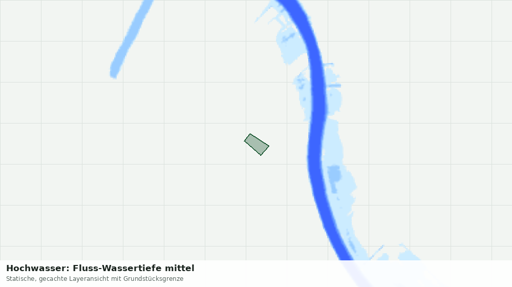Statische Kartenansicht: Hochwasser: Fluss-Wassertiefe mittel