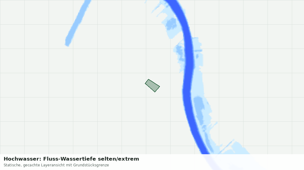 Statische Kartenansicht: Hochwasser: Fluss-Wassertiefe selten/extrem
