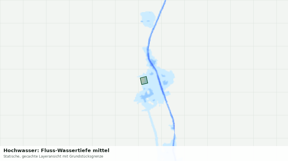 Statische Kartenansicht: Hochwasser: Fluss-Wassertiefe mittel