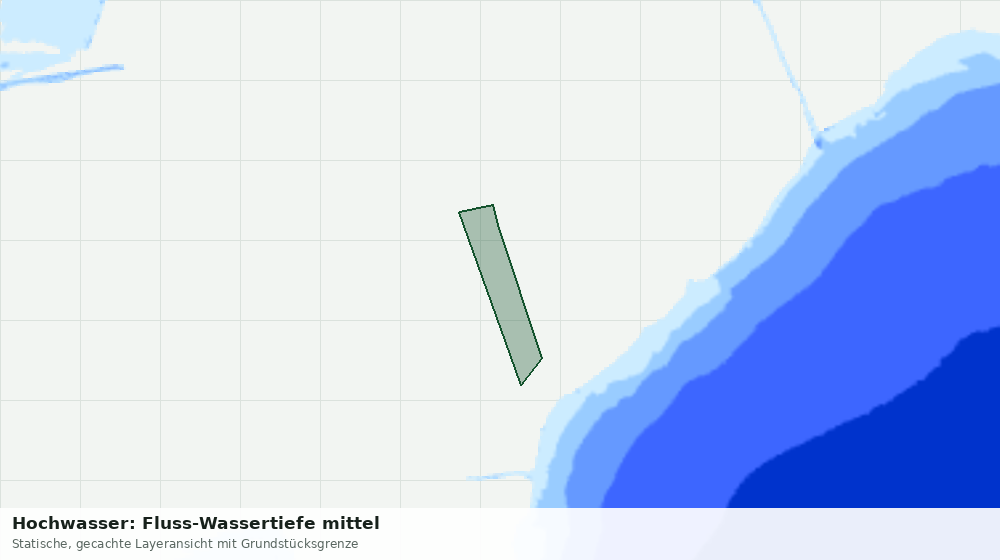 Statische Kartenansicht: Hochwasser: Fluss-Wassertiefe mittel