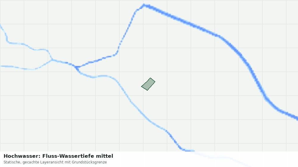 Statische Kartenansicht: Hochwasser: Fluss-Wassertiefe mittel