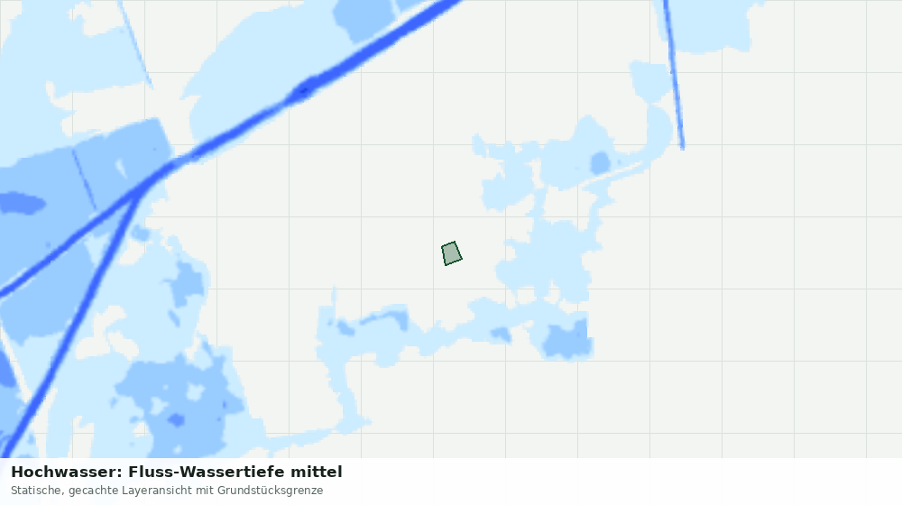 Statische Kartenansicht: Hochwasser: Fluss-Wassertiefe mittel