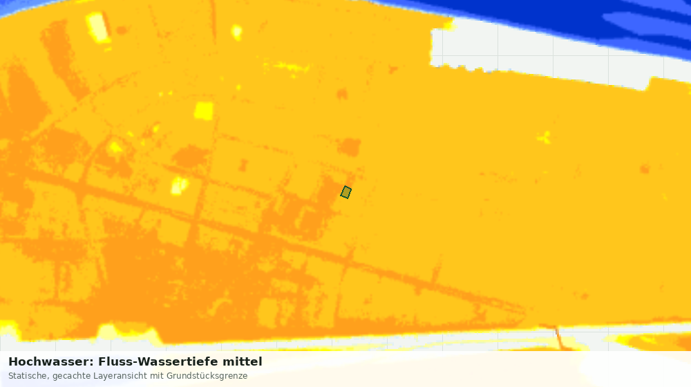 Statische Kartenansicht: Hochwasser: Fluss-Wassertiefe mittel