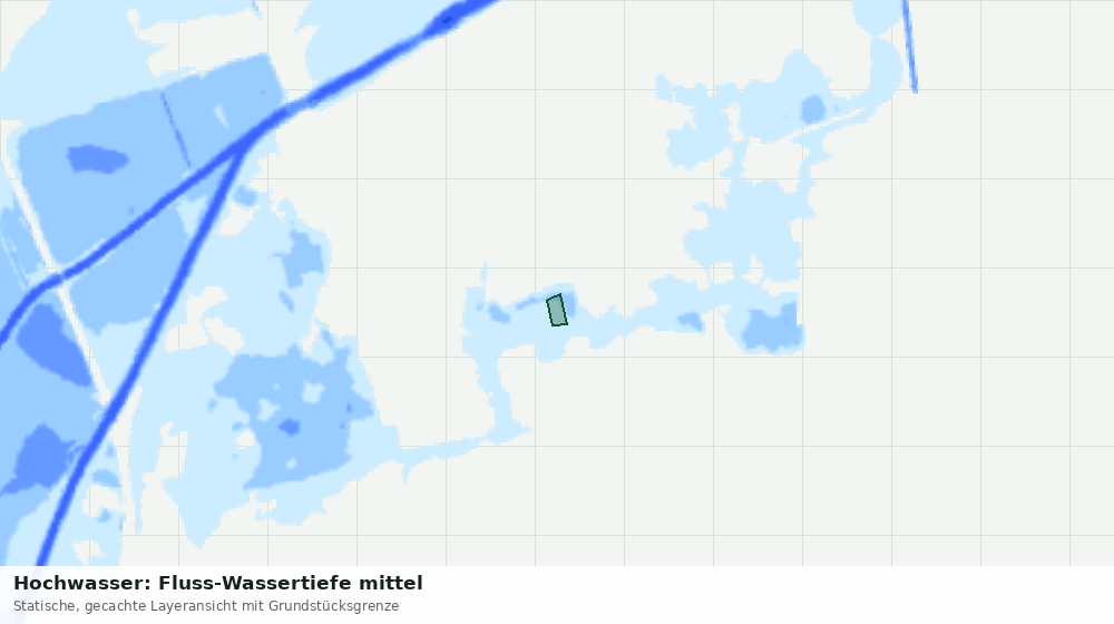 Statische Kartenansicht: Hochwasser: Fluss-Wassertiefe mittel
