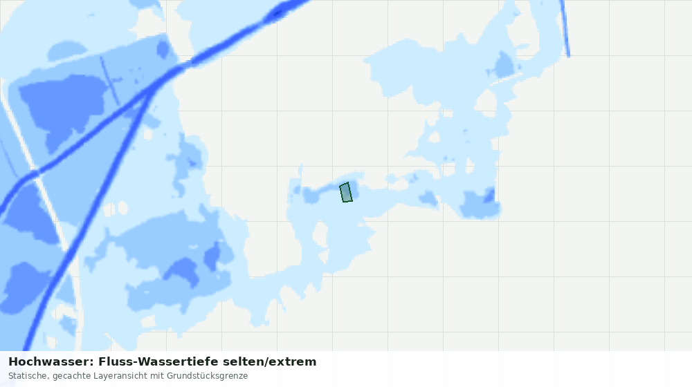 Statische Kartenansicht: Hochwasser: Fluss-Wassertiefe selten/extrem