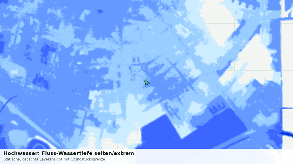 Statische Kartenansicht: Hochwasser: Fluss-Wassertiefe selten/extrem