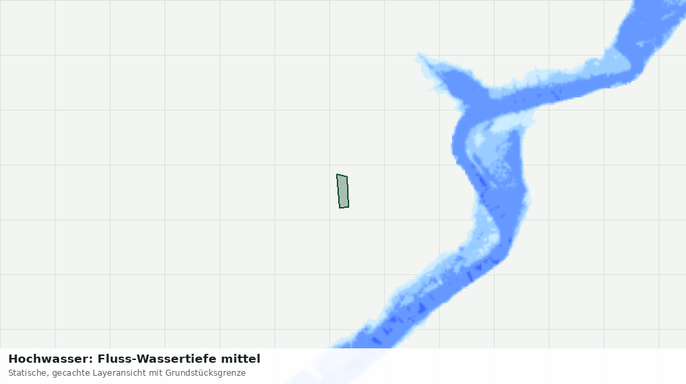 Statische Kartenansicht: Hochwasser: Fluss-Wassertiefe mittel