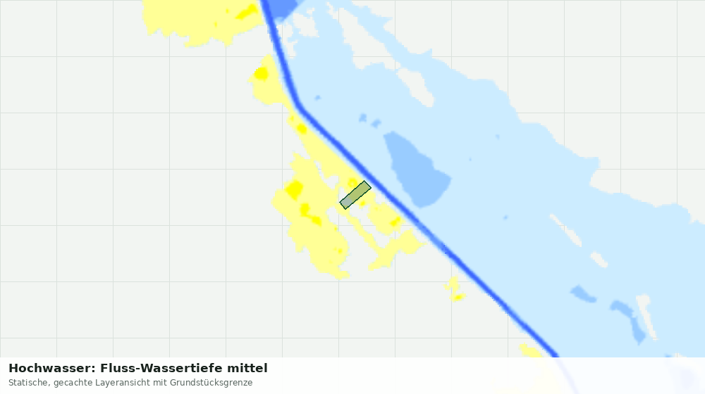 Statische Kartenansicht: Hochwasser: Fluss-Wassertiefe mittel