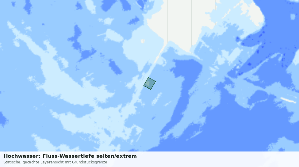 Statische Kartenansicht: Hochwasser: Fluss-Wassertiefe selten/extrem
