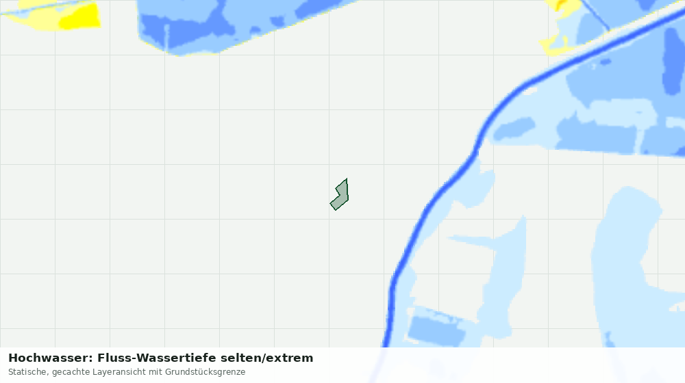 Statische Kartenansicht: Hochwasser: Fluss-Wassertiefe selten/extrem