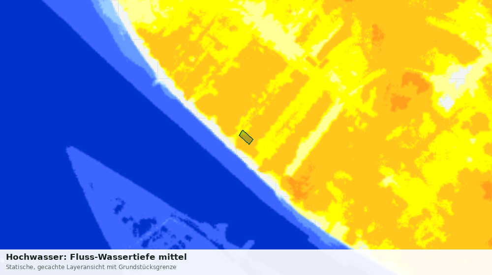 Statische Kartenansicht: Hochwasser: Fluss-Wassertiefe mittel