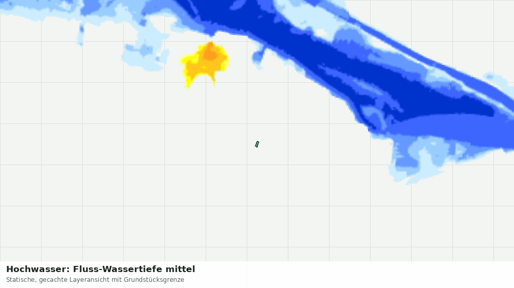 Statische Kartenansicht: Hochwasser: Fluss-Wassertiefe mittel