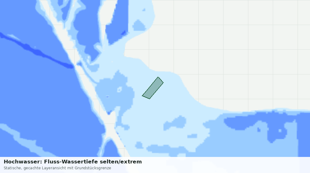 Statische Kartenansicht: Hochwasser: Fluss-Wassertiefe selten/extrem