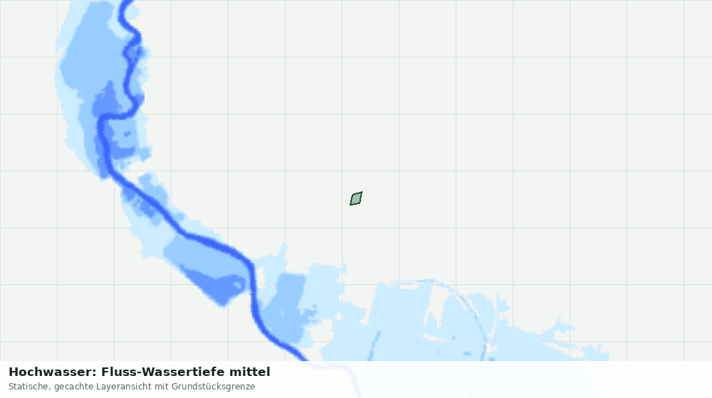 Statische Kartenansicht: Hochwasser: Fluss-Wassertiefe mittel