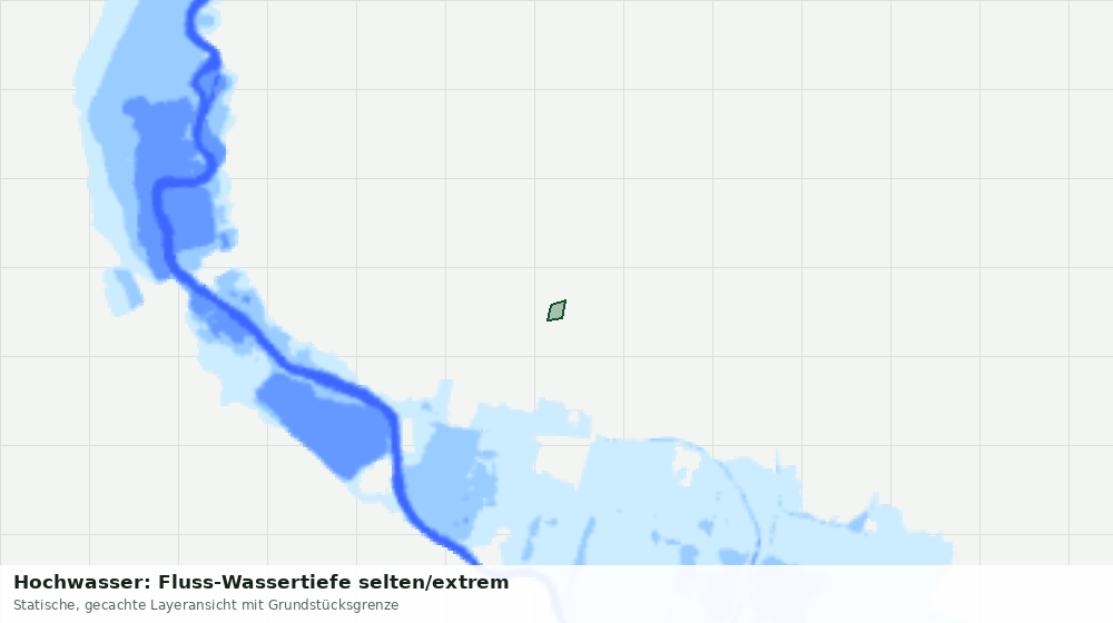 Statische Kartenansicht: Hochwasser: Fluss-Wassertiefe selten/extrem