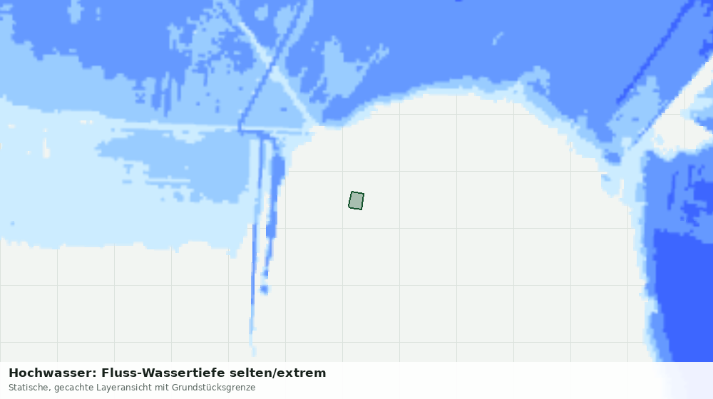 Statische Kartenansicht: Hochwasser: Fluss-Wassertiefe selten/extrem