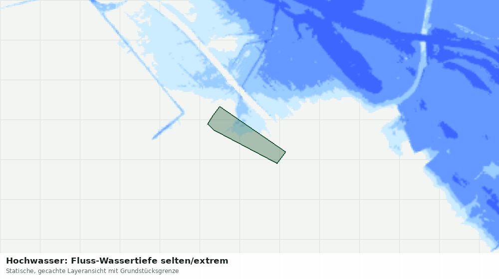 Statische Kartenansicht: Hochwasser: Fluss-Wassertiefe selten/extrem