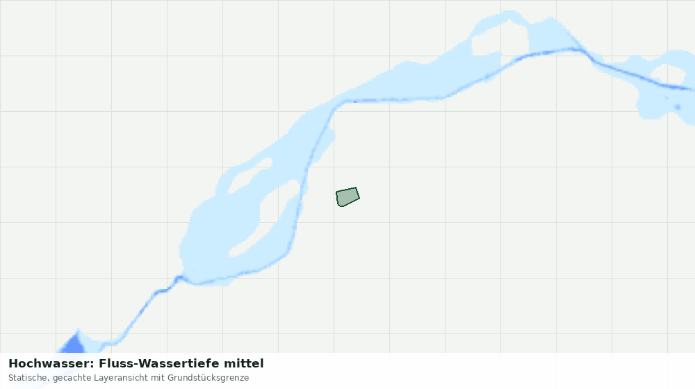Statische Kartenansicht: Hochwasser: Fluss-Wassertiefe mittel
