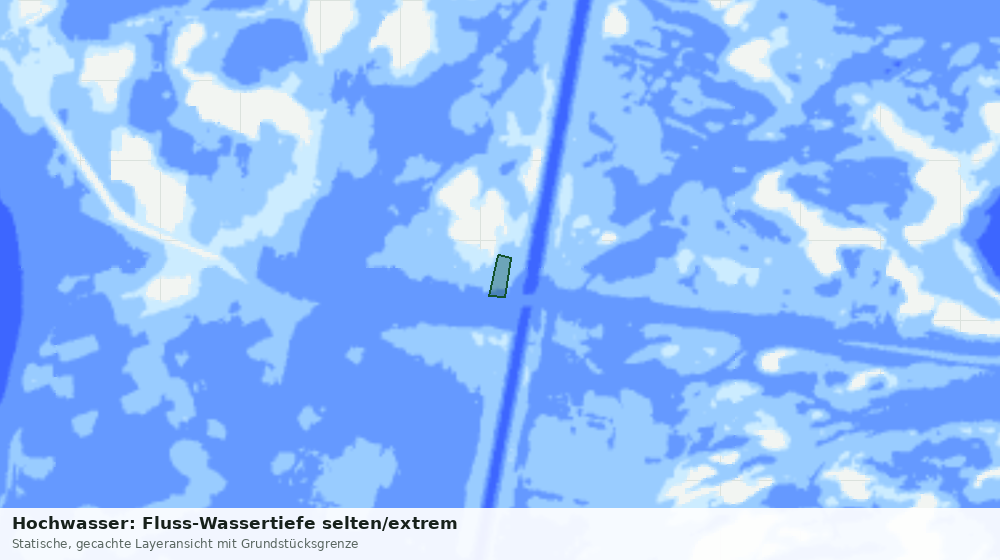 Statische Kartenansicht: Hochwasser: Fluss-Wassertiefe selten/extrem