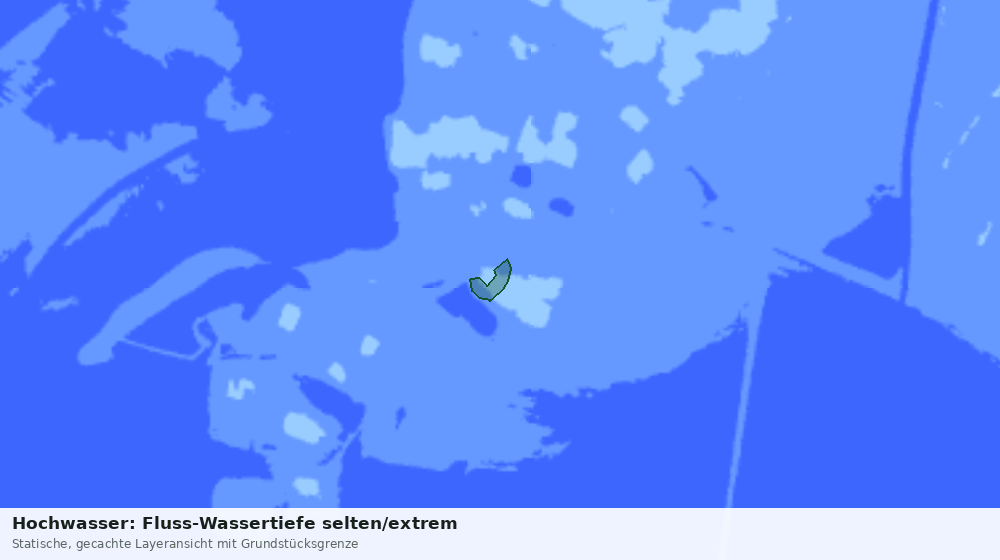 Statische Kartenansicht: Hochwasser: Fluss-Wassertiefe selten/extrem