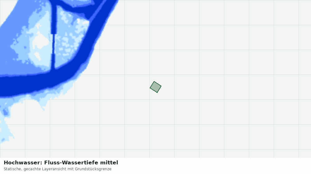 Statische Kartenansicht: Hochwasser: Fluss-Wassertiefe mittel