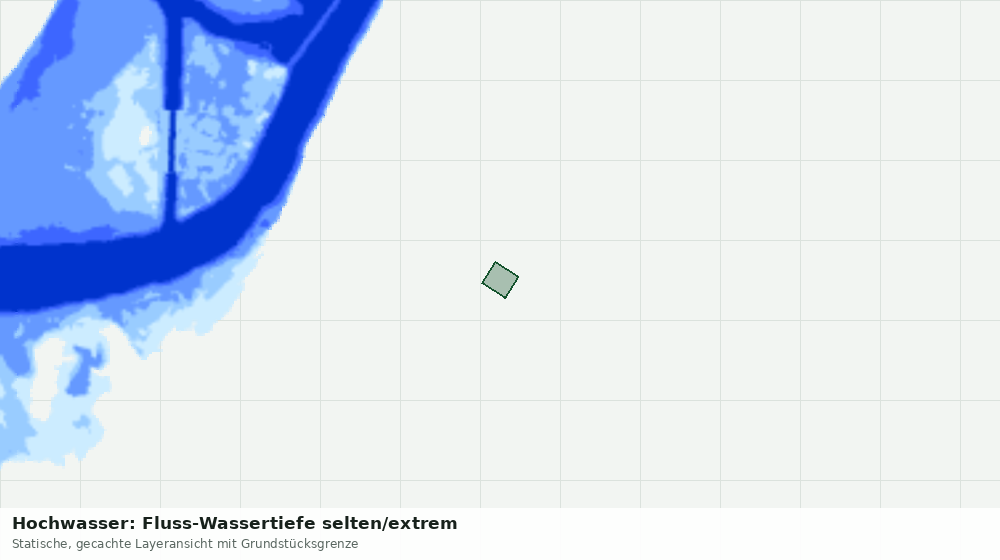 Statische Kartenansicht: Hochwasser: Fluss-Wassertiefe selten/extrem