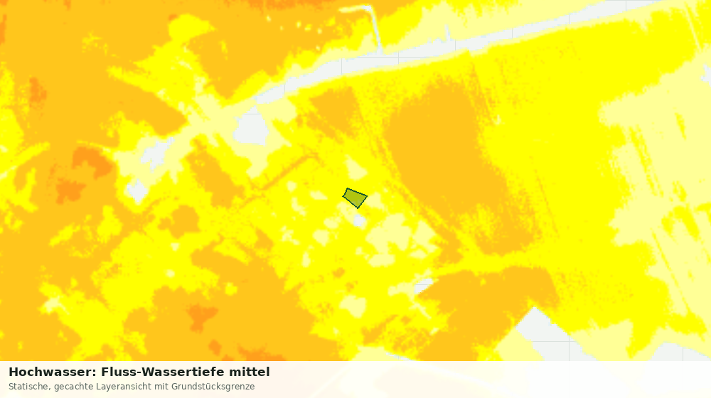 Statische Kartenansicht: Hochwasser: Fluss-Wassertiefe mittel