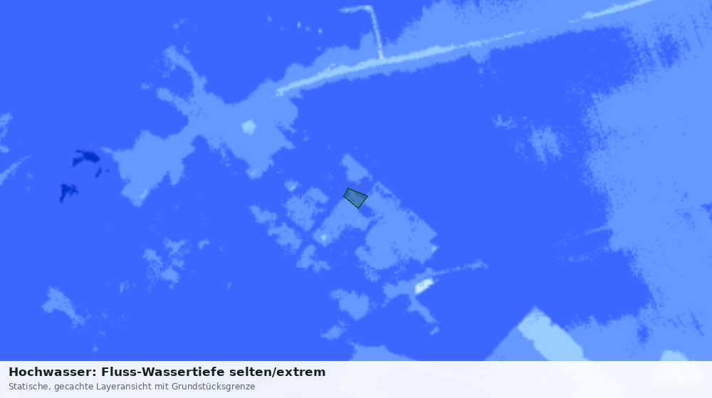 Statische Kartenansicht: Hochwasser: Fluss-Wassertiefe selten/extrem