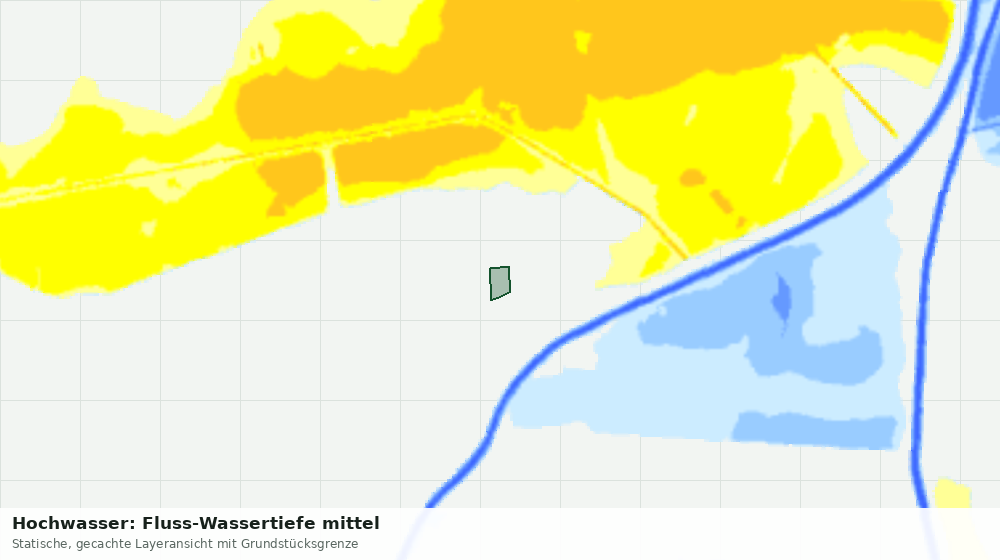 Statische Kartenansicht: Hochwasser: Fluss-Wassertiefe mittel