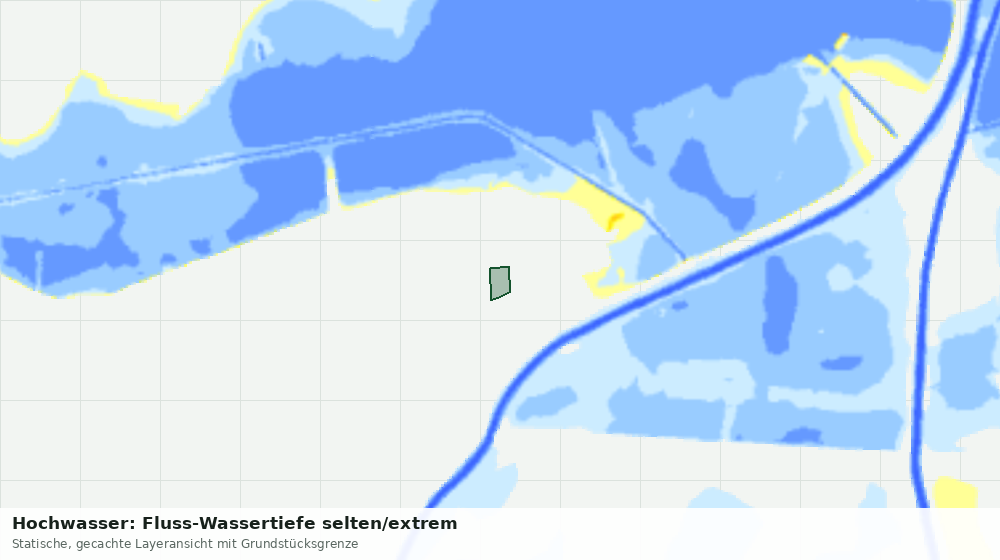 Statische Kartenansicht: Hochwasser: Fluss-Wassertiefe selten/extrem