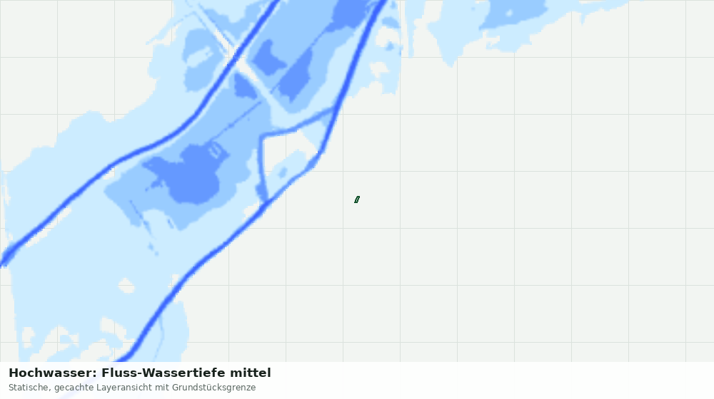 Statische Kartenansicht: Hochwasser: Fluss-Wassertiefe mittel