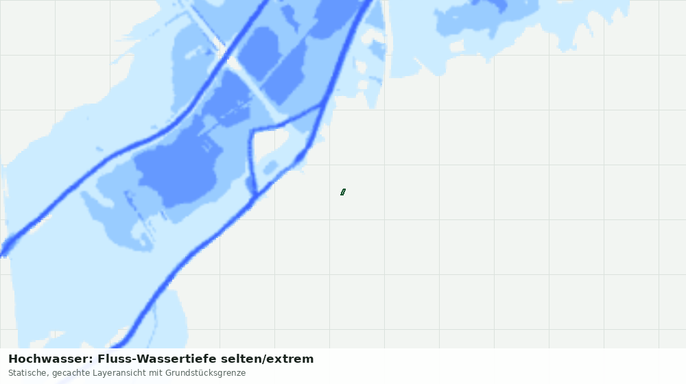 Statische Kartenansicht: Hochwasser: Fluss-Wassertiefe selten/extrem