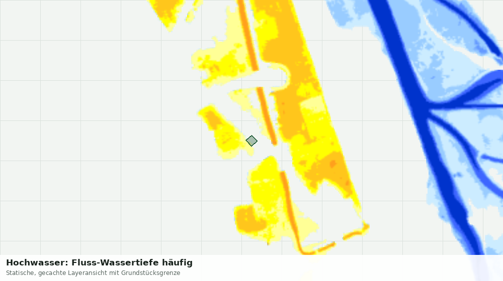 Statische Kartenansicht: Hochwasser: Fluss-Wassertiefe häufig