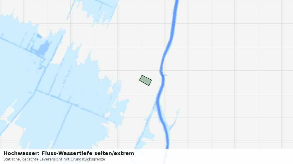 Statische Kartenansicht: Hochwasser: Fluss-Wassertiefe selten/extrem