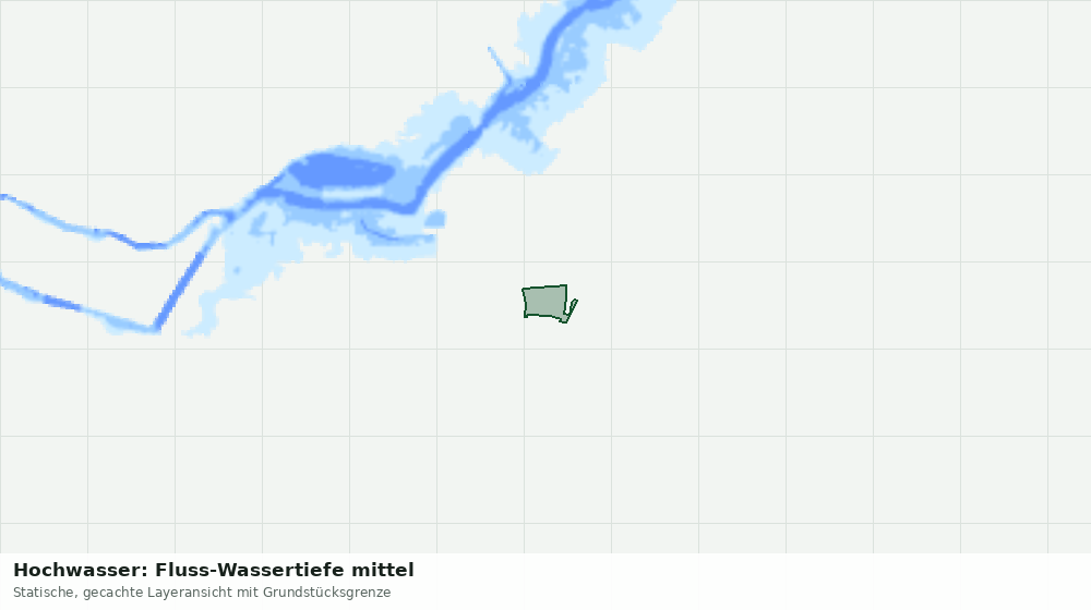Statische Kartenansicht: Hochwasser: Fluss-Wassertiefe mittel