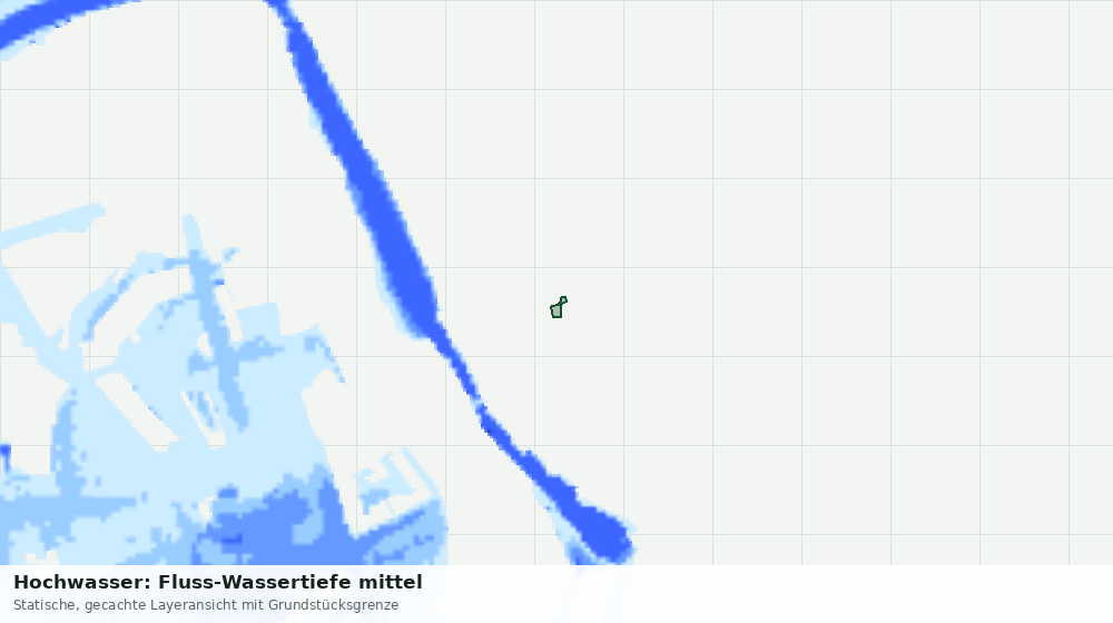 Statische Kartenansicht: Hochwasser: Fluss-Wassertiefe mittel