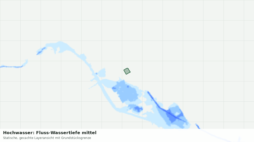 Statische Kartenansicht: Hochwasser: Fluss-Wassertiefe mittel