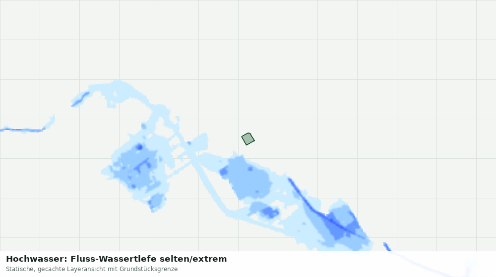 Statische Kartenansicht: Hochwasser: Fluss-Wassertiefe selten/extrem