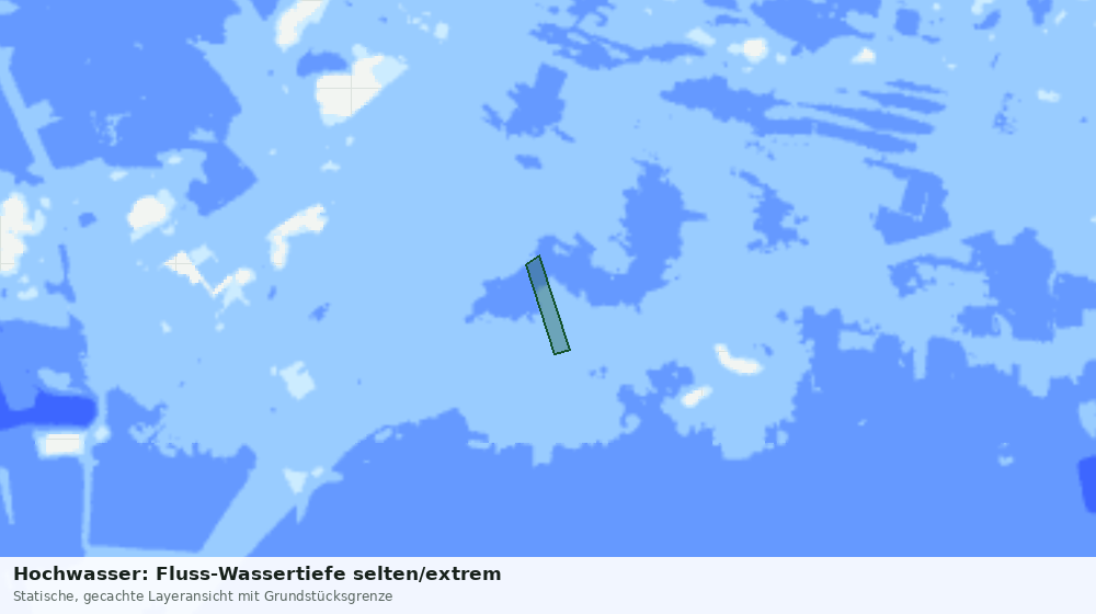 Statische Kartenansicht: Hochwasser: Fluss-Wassertiefe selten/extrem