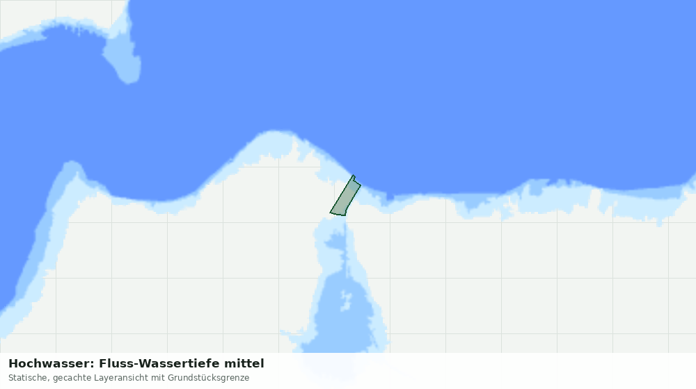 Statische Kartenansicht: Hochwasser: Fluss-Wassertiefe mittel