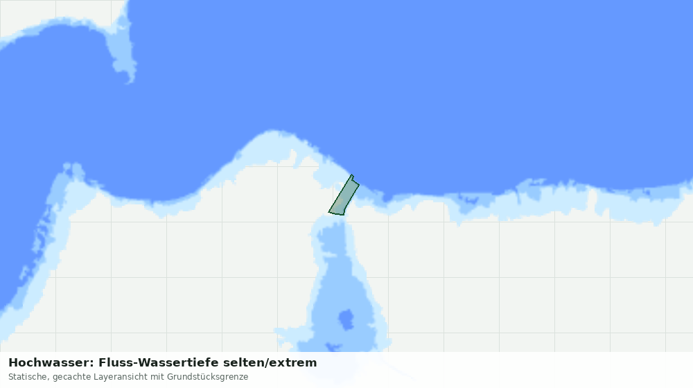 Statische Kartenansicht: Hochwasser: Fluss-Wassertiefe selten/extrem